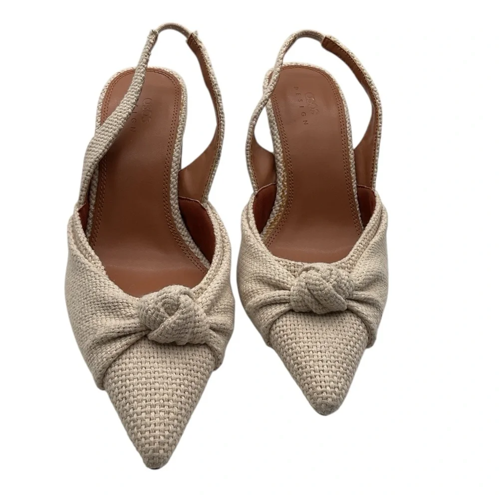 ASOS Elegant Cream Slingback Women's Shoes size 7‎